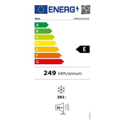 ΚΑΤΑΨΥΚΤΗΣ BEKO ΟΡΘΙΟΣ RFNE 312 E43 XN